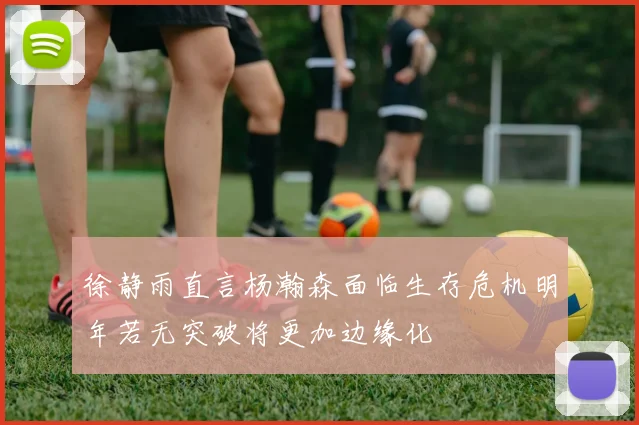 徐静雨直言杨瀚森面临生存危机明年若无突破将更加边缘化